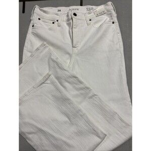 NWT J Crew 03 Bootcut White Jeans Size 28 New RE-03-PFD